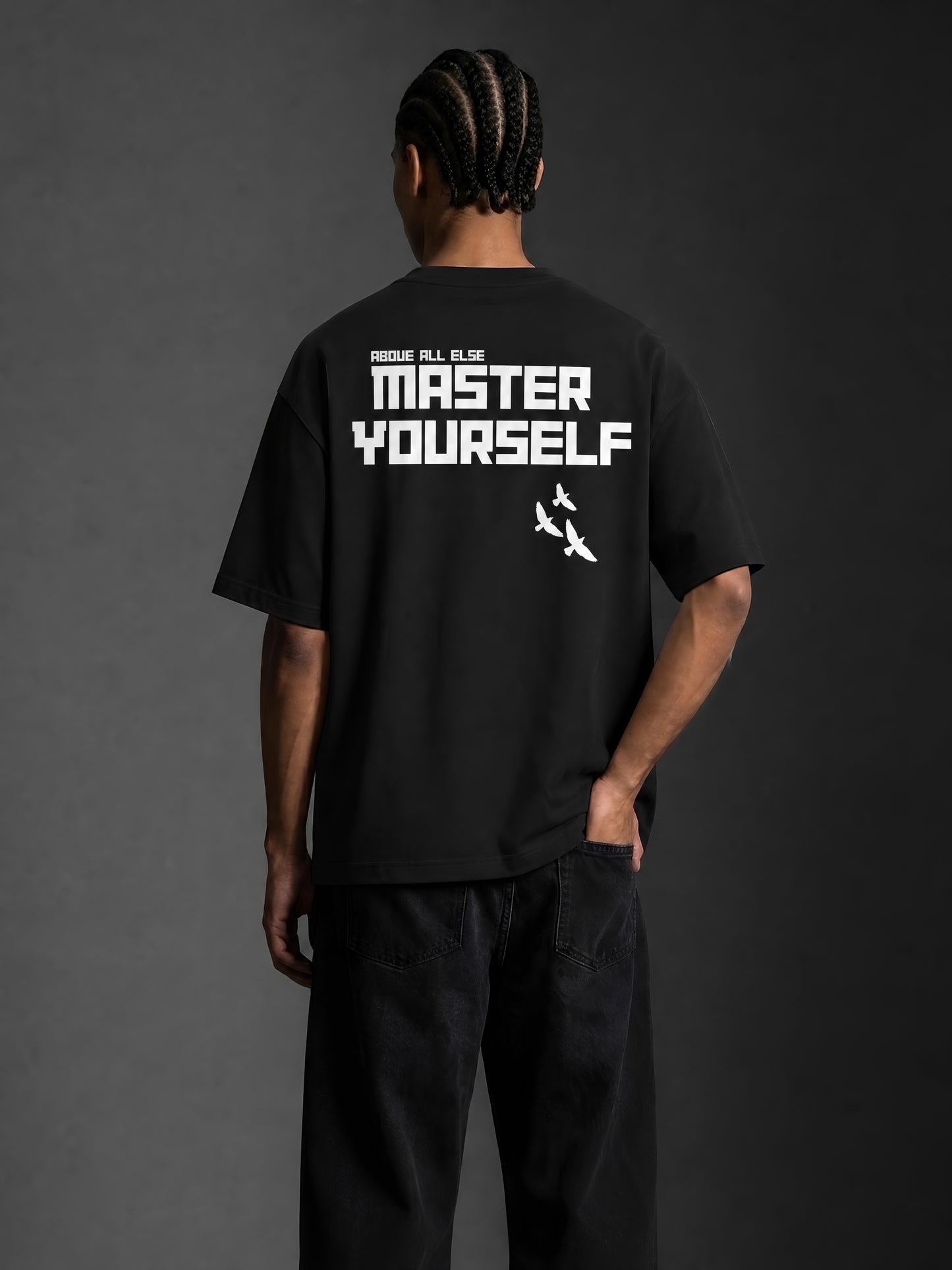 Master Yourself Oversized Tee - Black
