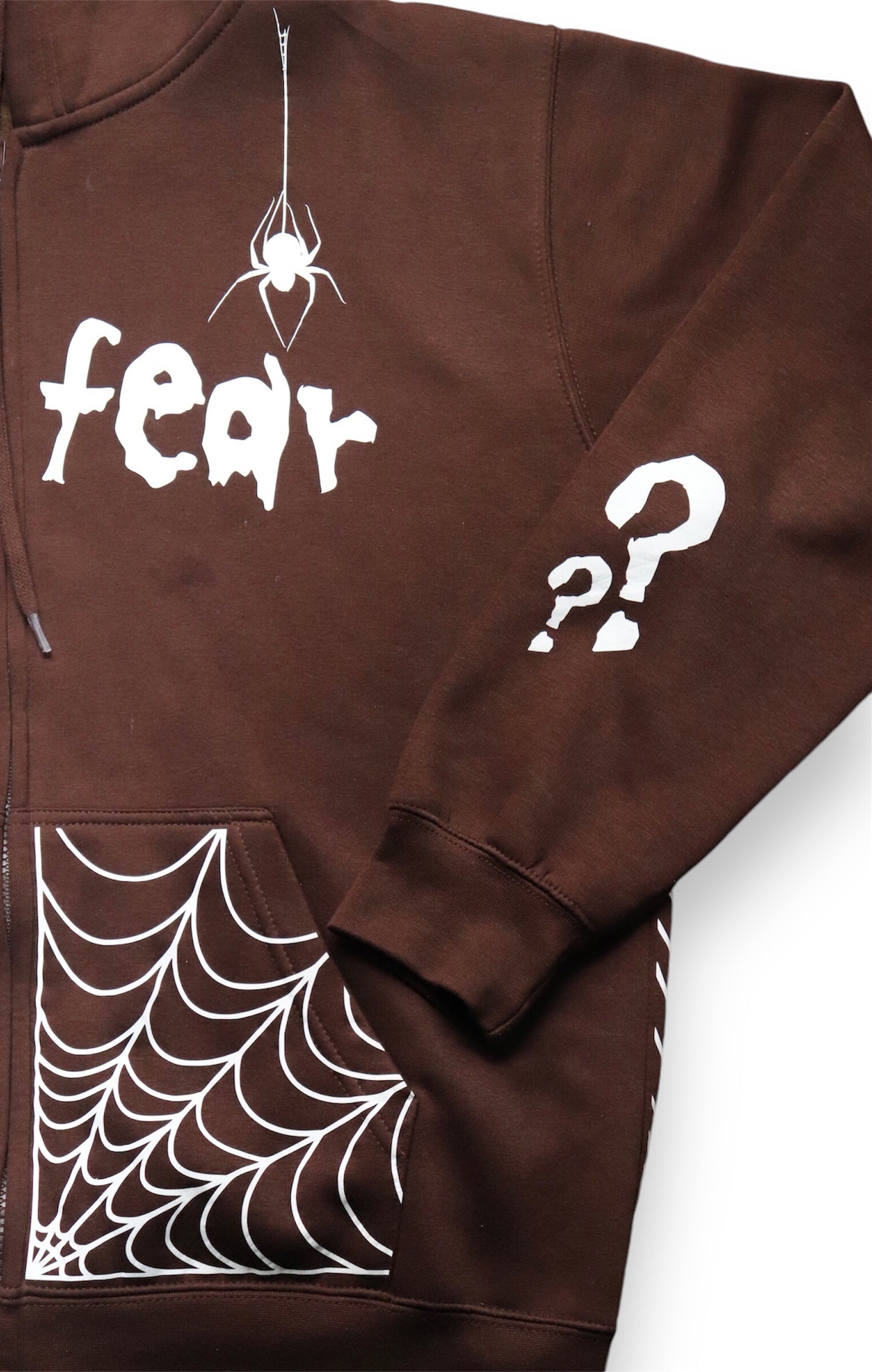 “Why fear” Brown Jacket