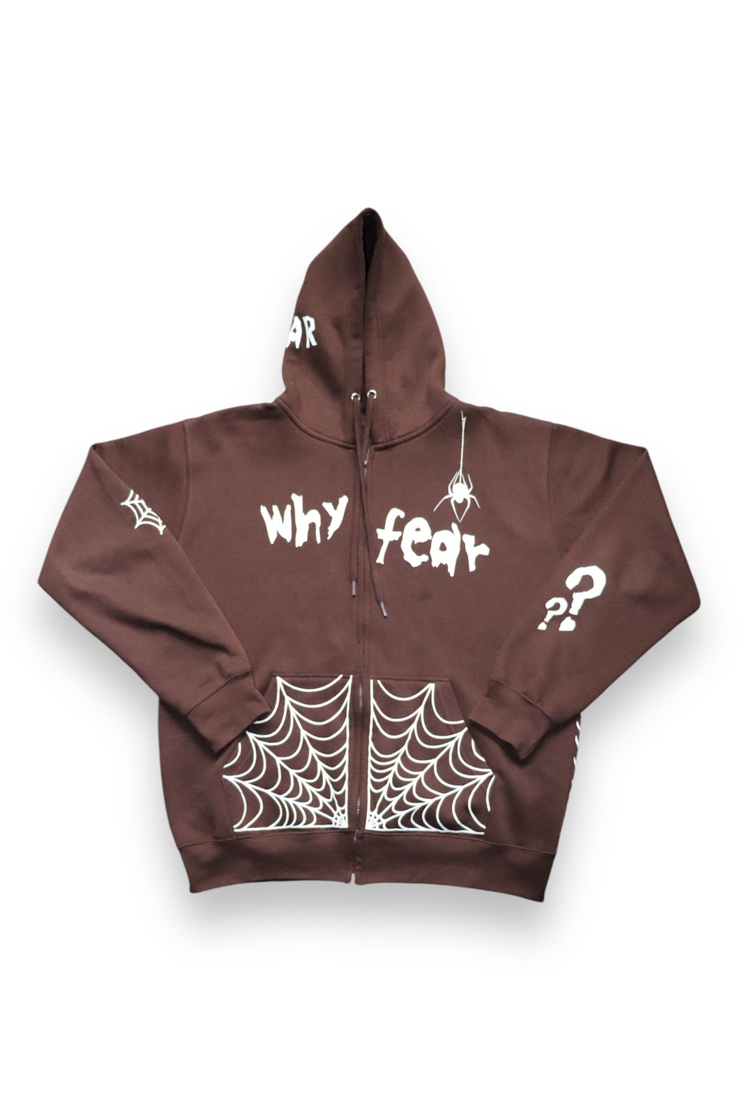 “Why fear” Brown Jacket